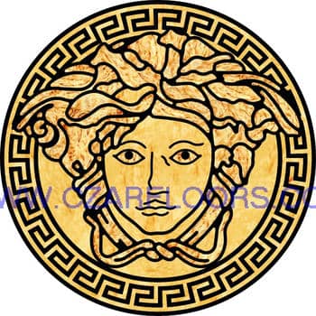 Flooring inlay: Versace Wood Medallion